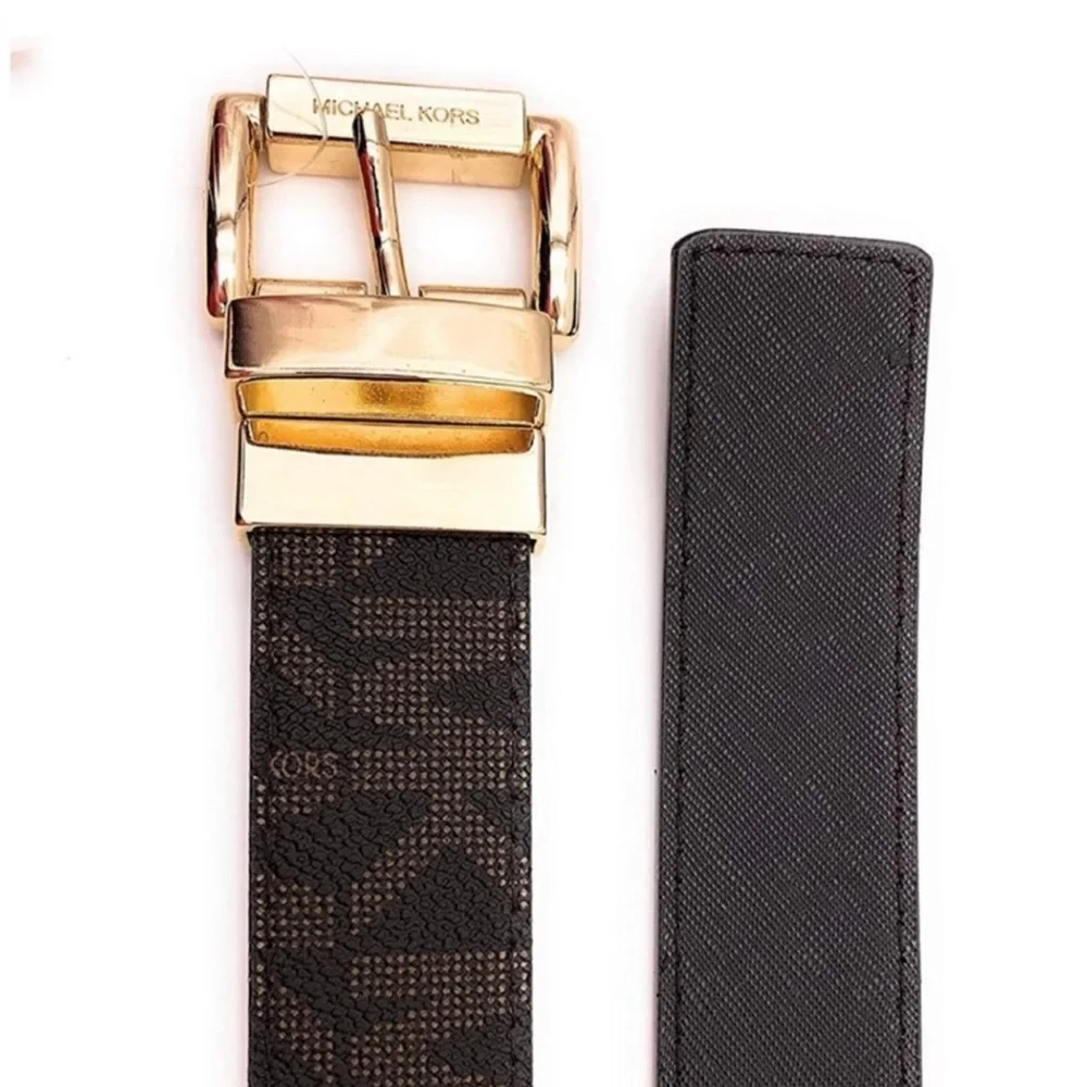 Michael Kors Reversible Leather Gold & Brown Belt. NWT